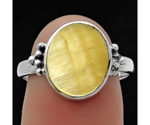 Natural Mother Of Pearl Ring size-7.5 SDR162151 R-1091, 10x12 mm