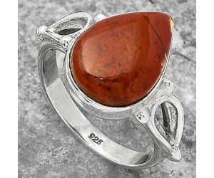 Natural Red Moss Agate Ring size-8 SDR162240 R-1224, 11x15 mm