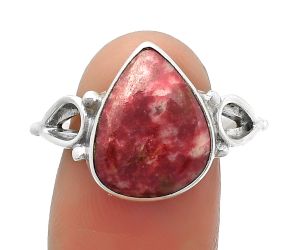 Natural Pink Thulite - Norway Ring size-8 SDR162241 R-1224, 12x15 mm