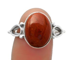Natural Red Moss Agate Ring size-9 SDR162252 R-1224, 11x15 mm