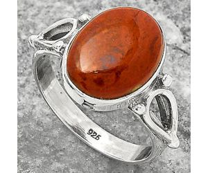 Natural Red Moss Agate Ring size-9 SDR162252 R-1224, 11x15 mm