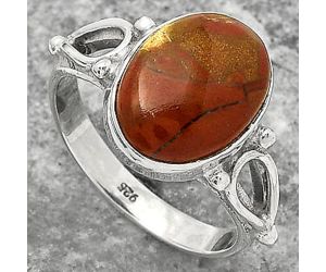 Natural Red Moss Agate Ring size-9 SDR162254 R-1224, 10x14 mm
