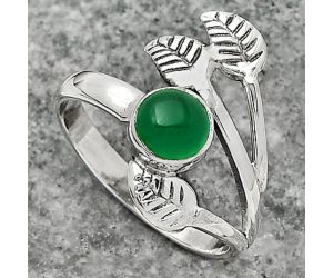 Natural Green Onyx Ring size-8 SDR162352 R-1251, 6x6 mm