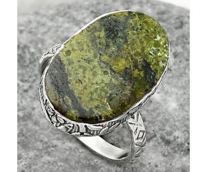 Dragon Blood Stone - South Africa Ring size-8 SDR162408 R-1191, 12x20 mm