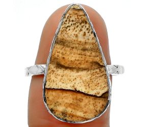 Natural Picture Jasper Ring size-8 SDR162424 R-1191, 13x23 mm