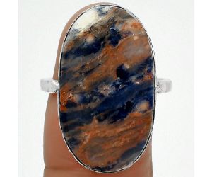 Natural Orange Sodalite Ring size-8 SDR162435 R-1191, 14x25 mm