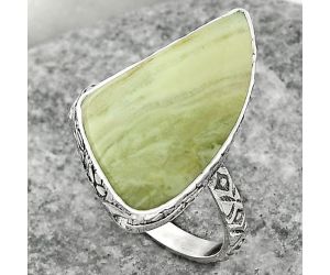 Natural Serpentine Ring size-8 SDR162465 R-1191, 12x22 mm