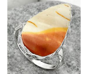 Natural Red Mookaite Ring size-8.5 SDR162485 R-1191, 14x24 mm