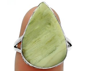Natural Serpentine Ring size-9 SDR162519 R-1191, 15x22 mm