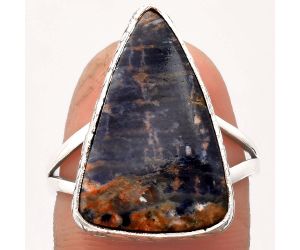 Natural Sodalite Ring size-9 SDR162551 R-1191, 14x21 mm