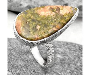 Natural Unakite Ring size-7 SDR162783 R-1191, 11x22 mm