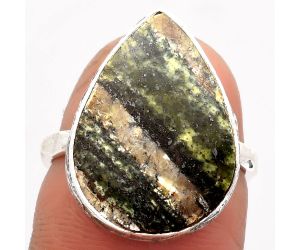 Natural Chrysotile Ring size-7 SDR162784 R-1191, 14x20 mm