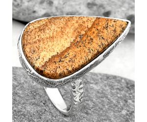 Natural Picture Jasper Ring size-7 SDR162790 R-1191, 14x23 mm