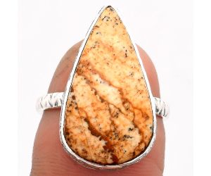 Natural Picture Jasper Ring size-7 SDR162794 R-1191, 13x23 mm