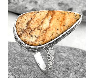 Natural Picture Jasper Ring size-7 SDR162794 R-1191, 13x23 mm