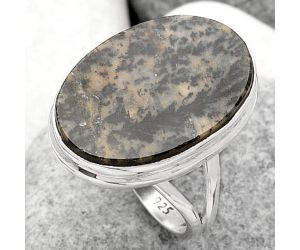 Natural Russian Honey Dendrite Opal Ring size-8 SDR162978 R-1002, 15x22 mm