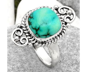 Lucky Charm Tibetan Turquoise Ring size-7.5 SDR163148 R-1500, 10x10 mm