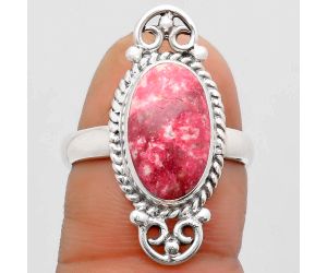 Natural Pink Thulite - Norway Ring size-7.5 SDR163160 R-1500, 8x14 mm