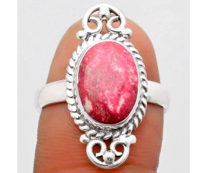 Natural Pink Thulite - Norway Ring size-8.5 SDR163161 R-1500, 9x12 mm