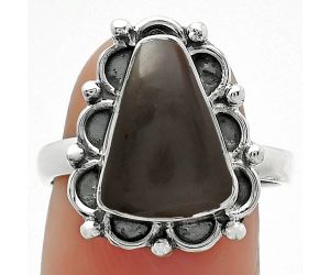 Natural Gray Moonstone Ring size-8 SDR163366 R-1092, 10x13 mm