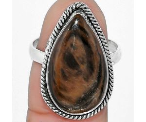 Natural Hypersthene - Canada Ring size-8 SDR163406 R-1009, 12x21 mm