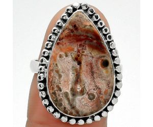 Natural Leopard Skin Jasper Ring size-8 SDR163431 R-1071, 13x21 mm