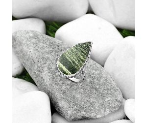 Natural Chrysotile Ring size-9 SDR163520 R-1191, 13x26 mm