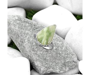 Natural Serpentine Ring size-9 SDR163527 R-1191, 13x22 mm