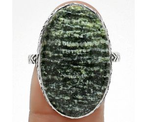 Natural Chrysotile Ring size-9 SDR163567 R-1191, 16x24 mm