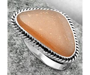 Natural Sunstone - Namibia Ring size-9 SDR163663 R-1009, 12x22 mm