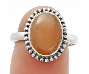 Natural Sunstone - Namibia Ring size-8 SDR163704 R-1071, 9x12 mm