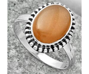 Natural Sunstone - Namibia Ring size-8 SDR163704 R-1071, 9x12 mm