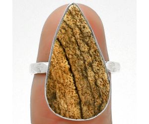 Natural Picture Jasper Ring size-7 SDR163814 R-1191, 13x23 mm