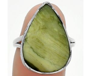 Natural Serpentine Ring size-8 SDR163899 R-1191, 15x21 mm