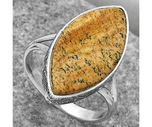Natural Picture Jasper Ring size-8 SDR163963 R-1191, 12x23 mm