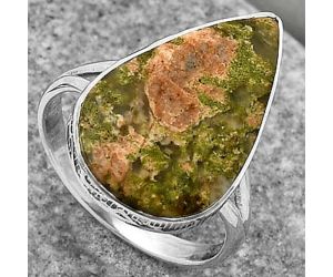 Natural Unakite Ring size-8 SDR163968 R-1191, 14x22 mm