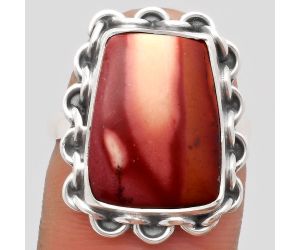 Natural Red Mookaite Ring size-7 SDR164061 R-1093, 12x16 mm