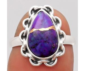 Copper Purple Turquoise - Arizona Ring size-7 SDR164089 R-1093, 9x13 mm