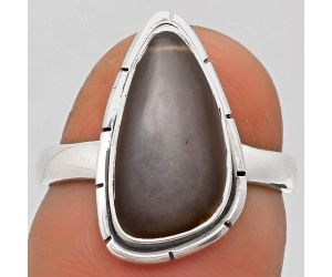 Natural Gray Moonstone Ring size-7 SDR164119 R-1011, 8x15 mm