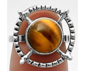 Natural Tiger Eye - Africa Ring size-6.5 SDR164315 R-1548, 10x10 mm