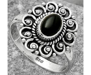 Natural Black Onyx - Brazil Ring size-7 SDR164334 R-1563, 5x7 mm