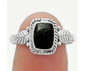 Natural Nuummite Ring size-8 SDR164387 R-1403, 6x8 mm