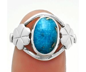 Kingman Turquoise With Pyrite 925 Sterling Silver Ring s.8.5 Jewelry R-1497, 8x11 mm