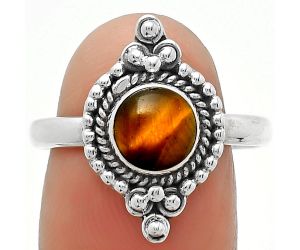 Natural Tiger Eye - Africa Ring size-9 SDR164498 R-1127, 7x7 mm