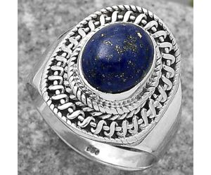 Natural Lapis - Afghanistan Ring size-8.5 SDR164519 R-1279, 8x10 mm