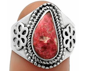 Natural Pink Thulite - Norway Ring size-8 SDR164705 R-1541, 7x13 mm
