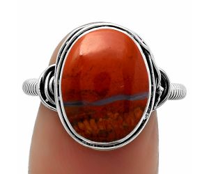 Natural Red Moss Agate Ring size-7 SDR164744 R-1415, 11x14 mm