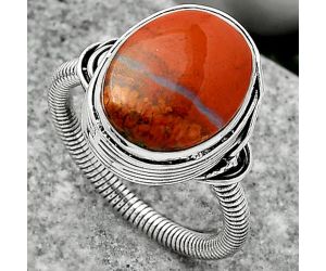 Natural Red Moss Agate Ring size-7 SDR164744 R-1415, 11x14 mm