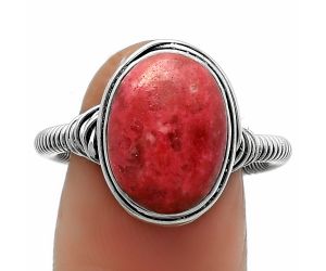 Natural Pink Thulite - Norway Ring size-8 SDR164770 R-1415, 10x14 mm