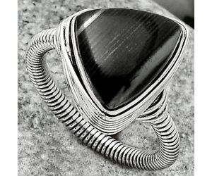 Crown Of Silver Psilomelane - Black Malachite Ring size-7 SDR164772 R-1415, 11x13 mm